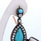 Boucles d'oreilles Boucles d'oreilles en or et argent, turquoise naturelle 58 Facettes