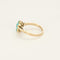 Bague 55 Bague fleur en or jaune et turquoises 58 Facettes MONTE0352