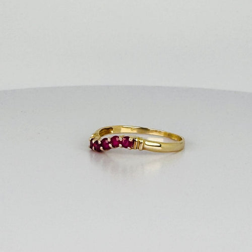 Bague Bague vintage Chevron avec Rubis 58 Facettes 2505007