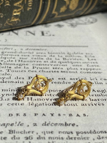 Boucles d'oreilles Boucles d'oreilles anciennes en or jaune 58 Facettes