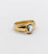 Bague 49 Bague jonc vintage or jaune 18k aigue marine de 0,70 carats 58 Facettes A06182