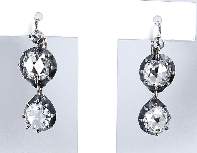 Boucles d'oreilles Boucles d’oreilles diamants taille rose 58 Facettes AB200