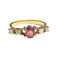 Bague 57 Bague design contemporain en or, diamants, rubis 58 Facettes Q82B