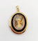 Pendentif Pendentif porte photo or rose, miniature demoiselle et onyx (circa 1900) 58 Facettes A05940