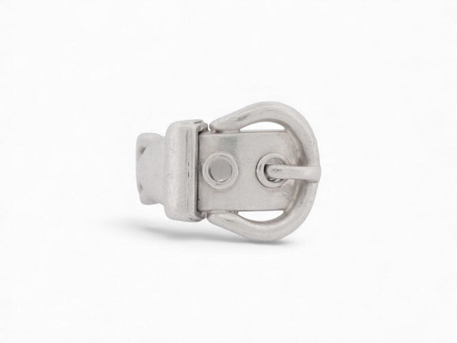 vintage bague HERMES boucle de ceinture t51 en argent 6.9gr  buckle