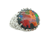 Bague opale noire d'Australie 4.74 cts, mine de Lightning Ridge