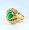 Bague 51.5 Bague en or jaune et platine, émeraude et diamants 58 Facettes AB539