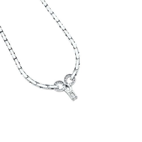 Collier Collier Cartier "Agrafe" en or blanc et diamants. 58 Facettes 35235
