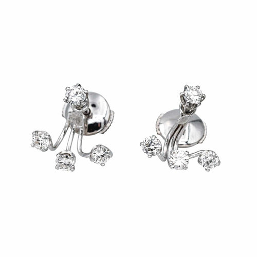 Boucles d'oreilles Boucles d'oreilles Or blanc Diamant 58 Facettes 4311412CN