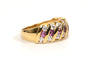 Bague 54 Bague contemporaine or jaune, rubis, diamants 58 Facettes 21786