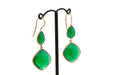 Boucles d'oreilles Boucles d'oreilles agathe verte et or 58 Facettes