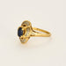 Bague 63 Bague marquise or jaune, saphir et diamants 58 Facettes 240486