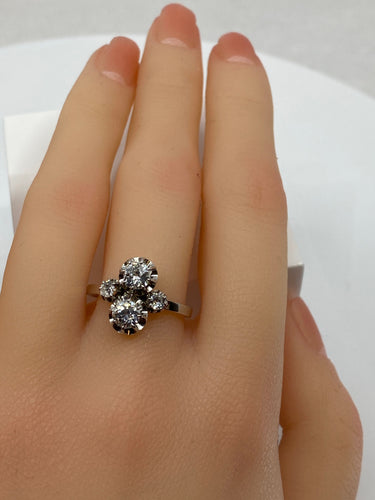 Bague Toi & Moi diamants vers 1930