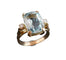 Bague 57 Bague Aigue-Marine et Diamants 58 Facettes C33-01
