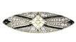 Broche Broche Art Déco vintage en diamant, onyx et perles 58 Facettes 18309-0001
