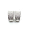 Boucles d'oreilles Paire de Demi-Créoles Diamants Or Blanc 58 Facettes