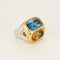Bague 55 MARINA B - Bague bicolore or jaune et or blanc topaze citrine 58 Facettes