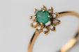 Ring 59 Marguerite Emerald Ring of 0,40ct 58 Facettes