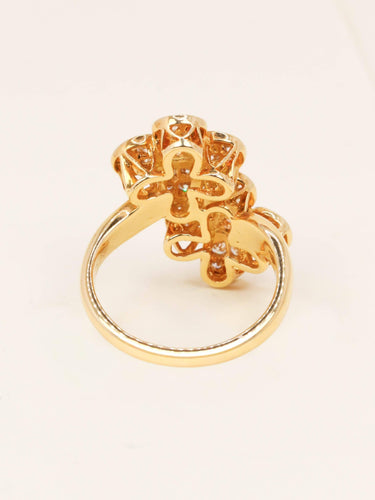 Bague 53 VAN CLEEF & ARPELS Bague double trèfle or jaune diamants 58 Facettes 1217