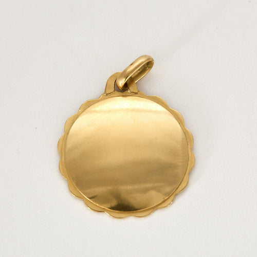 Pendentif AUGIS - Médaille d'Amour - or jaune, et rubis de synthèse 58 Facettes ENG105183