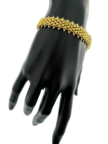 Bracelet Bracelet et collier portugais en or jaune 19 carats 58 Facettes