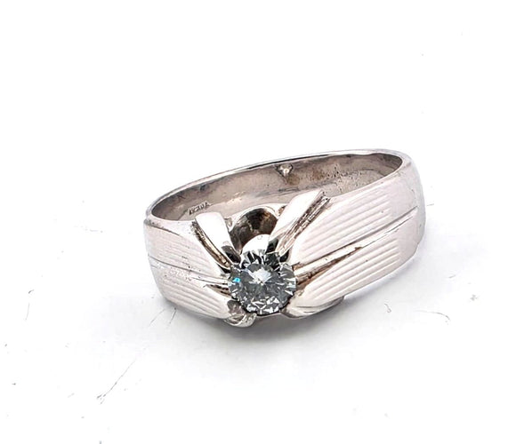 Bague 62 bague en or blanc massif et diamants 58 Facettes