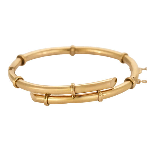 Bracelet Bracelet en or rose à motif de bambou 58 Facettes LAN1507