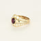 Bague en Or jaune & blanc 18k Rubis