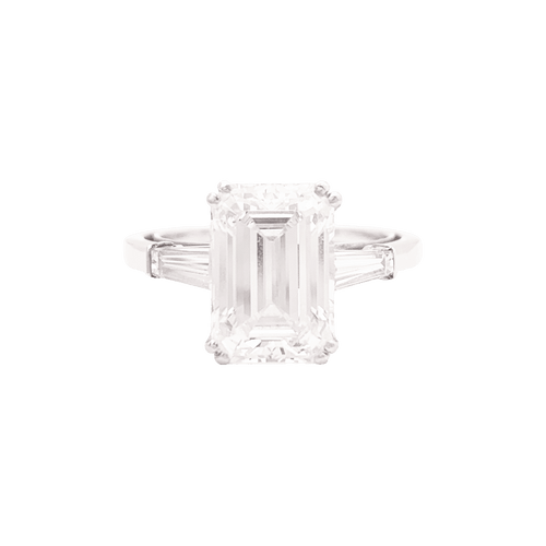 Bague 55 Bague solitaire Van Cleef & Arpels, diamant taille émeraude 4,01 cts. 58 Facettes 34698