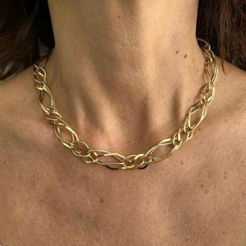 Collier Collier en or jaune et diamants 58 Facettes 37707