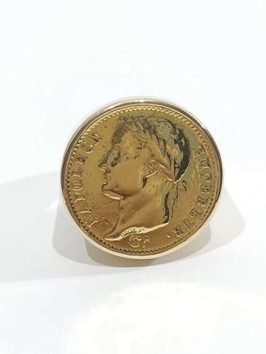 Bague 57.5 Bague Or jaune Napoléon III 58 Facettes 2945/1
