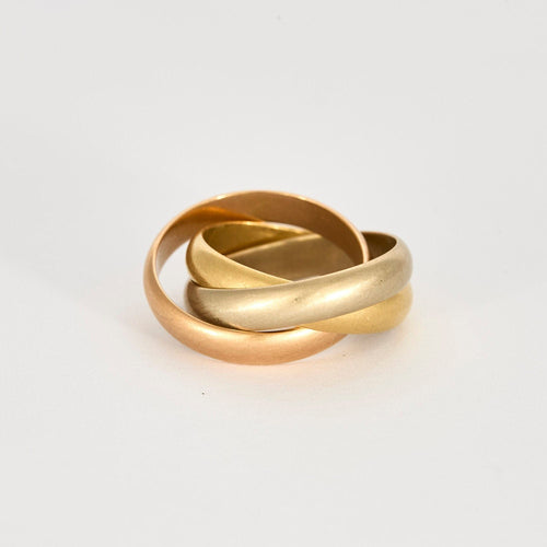 Bague 50 CARTIER - Trinity - Bague Or jaune, rose et blanc 58 Facettes NP01