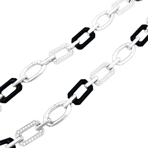 Collier Chanel, « Première Onyx », onyx, diamants, or blanc.