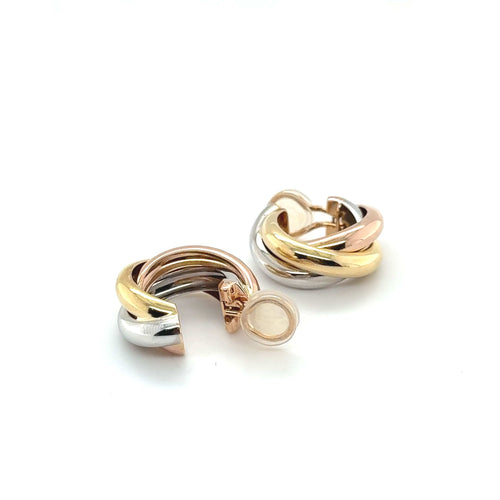 Boucles d'oreilles Cartier - Créole Modèle Trinity Moyen Modèle 58 Facettes 1.0000478/1