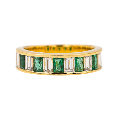 Bague 52 Bague Or jaune Diamant, Emeraude 58 Facettes 4274092RV
