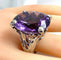 Bague 60 DIOR - Bague or blanc, grand modèle MISS DIOR, améthyste et diamants 58 Facettes AB638