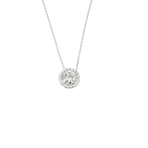 Collier Collier or blanc et diamants 58 Facettes LJ18