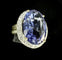 Bague 63 Bague or jaune sertie d'une Tanzanite de 16 carats 58 Facettes