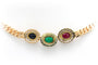 Collier Collier 1970 en or jaune serti d'un rubis, d'un saphir, d'une émeraude et de diamants (+-1.44ct) 58 Facettes B548