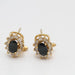 Boucles d'oreilles boucles d'oreilles rosace en or, diamants et saphirs 58 Facettes E363481A