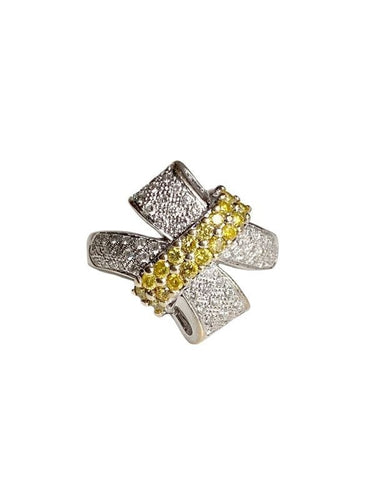 Bague 51 Bague nœud, en or 18k et diamants 58 Facettes