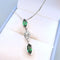 Collier Collier ras du cou - diamants - grenats verts - or blanc 58 Facettes AA 1725