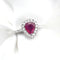 Bague Bague en or blanc avec rubis du Mozambique de 0,85 ct et diamants 58 Facettes 12715