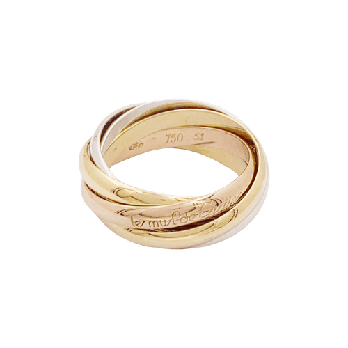 Bague 53 Bague Cartier, "Must de Cartier 5 anneaux", 3 ors. 58 Facettes 34533