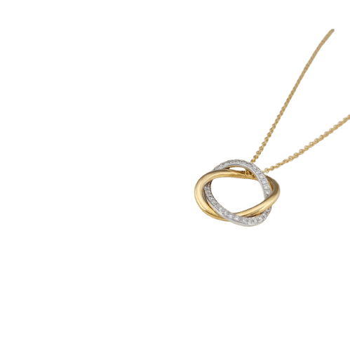 Collier Collier Poiray « Tresse » en or jaune, or blanc et diamants 58 Facettes 32673