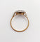 Bague cible antique or 18k diamants taille roses (circa 1920) 58 Facettes A06337