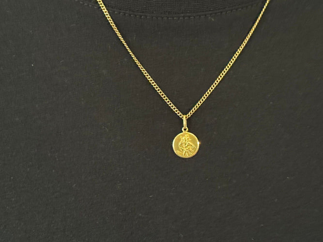 Pendentif MÉDAILLE de SAINT CHRISTOPHE en or 58 Facettes