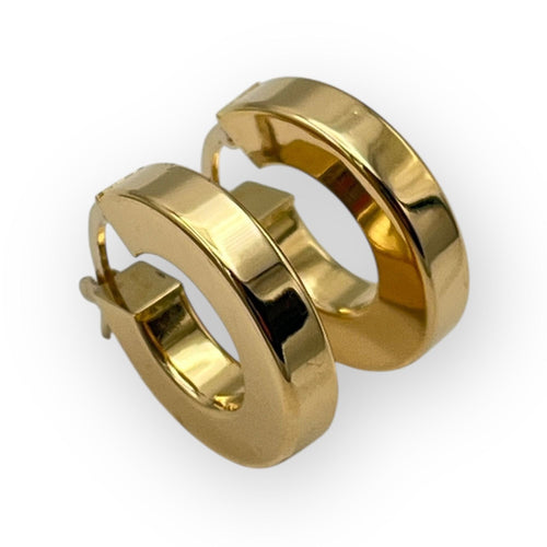 Boucles d'oreilles Créoles or jaune 18 mm 58 Facettes 149060551