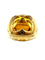 Bague 52 BVLGARI. Collection "Pyramide", bague 2 ors 18K et citrine 58 Facettes