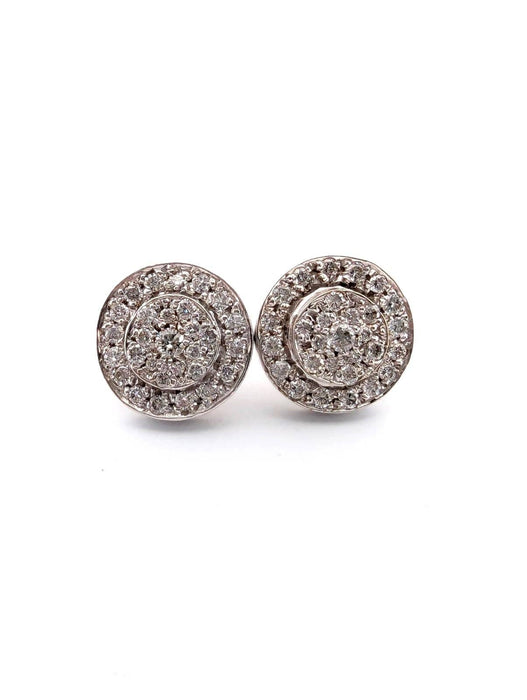 Boucles d'oreilles Boucles d'oreilles en or blanc avec diamants 58 Facettes